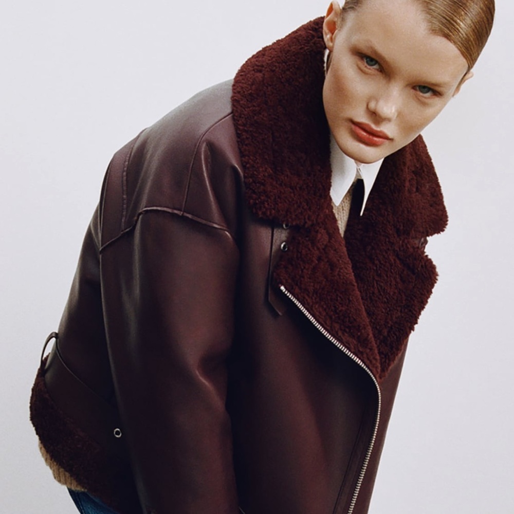 Faux shearling jacket